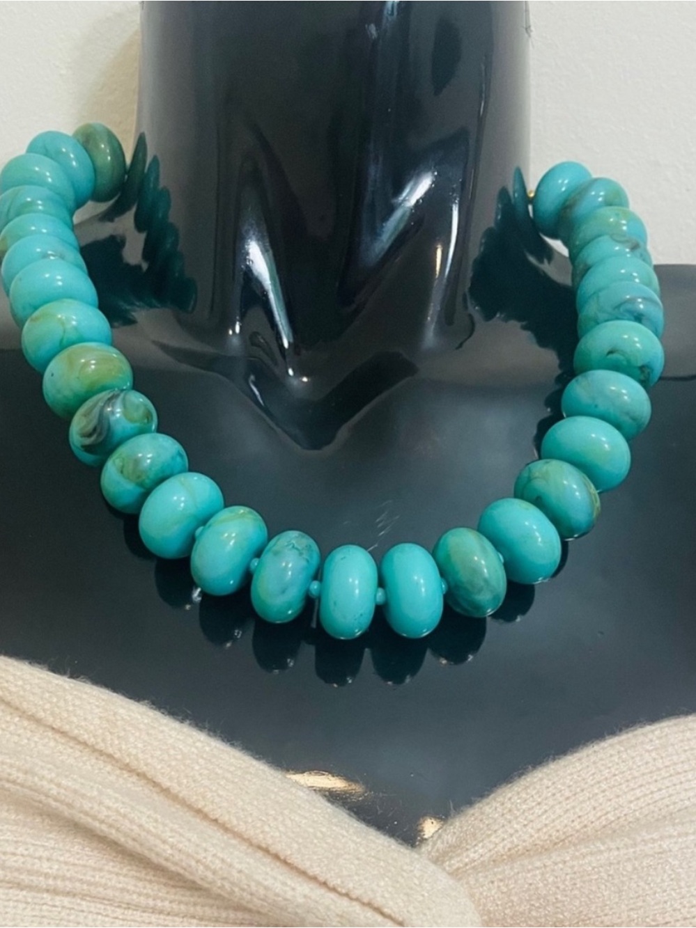 Mayamar Large Turquoise Bead Statement Necklace (NWT)